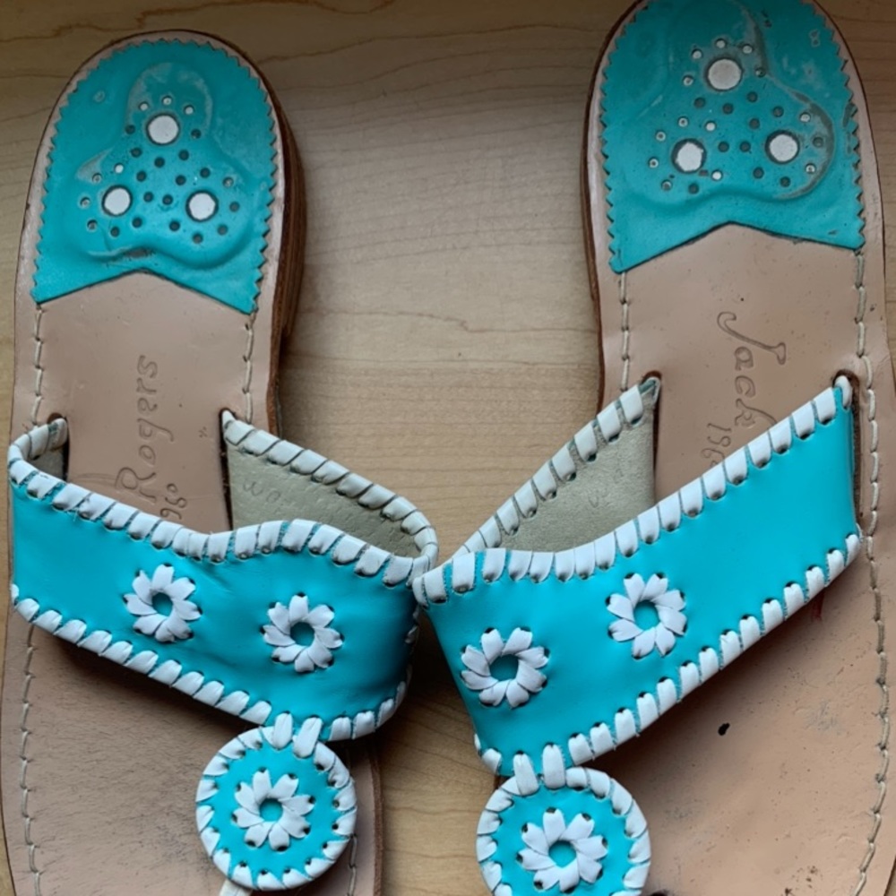 Turquoise Jack Rogers sandals